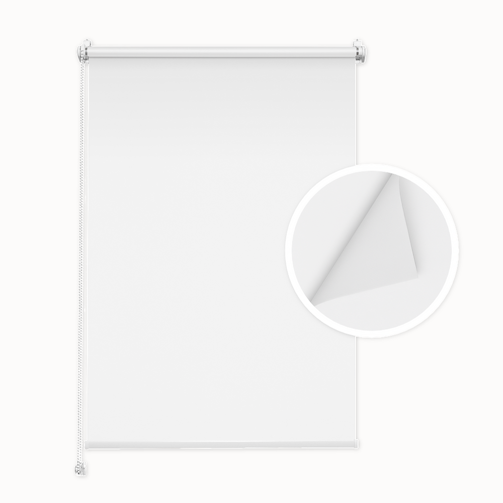 White Blackout Roller Blind (Double-Sided)