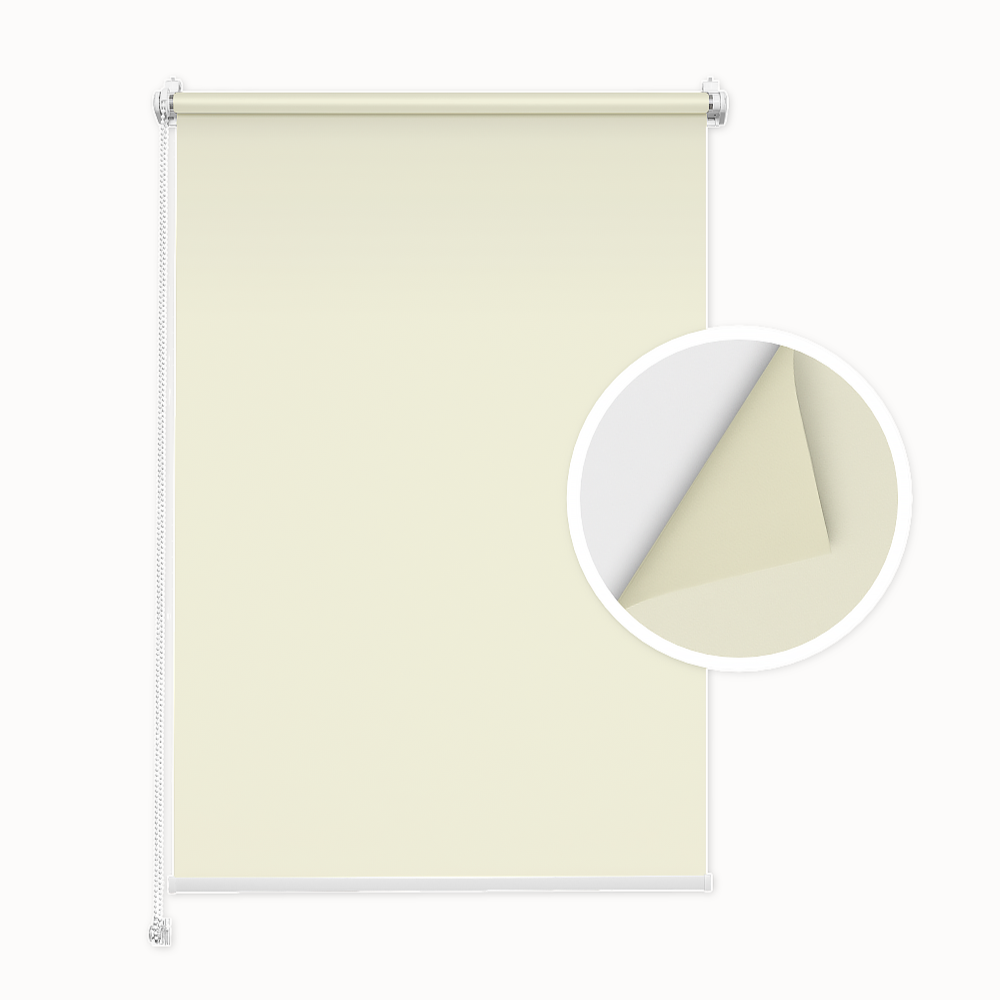 Vanilla Blackout Roller Blind (Double-Sided)