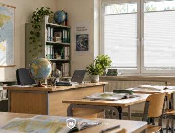 How can you design a school space to provide students with comfortable learning conditions?
