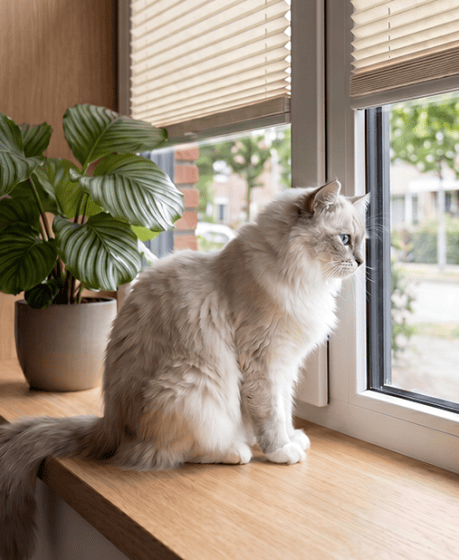 Home with pets – which blinds and pleated blinds work best?