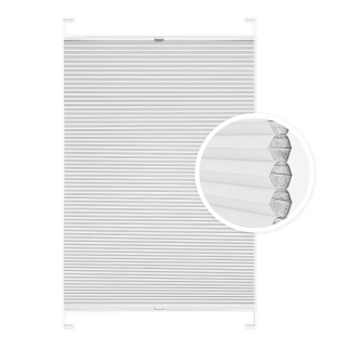 White-Grey Honeycomb Blinds
