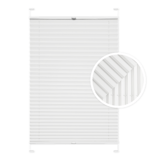 White Blackout Pleated Blind