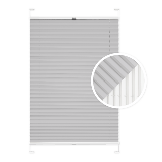 Silver Blackout Pleated Blind