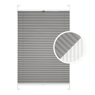 Ash Grey Blackout Pleated Blind