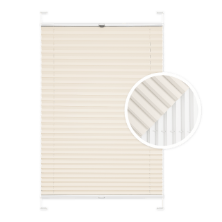 Cream Blackout Pleated Blind