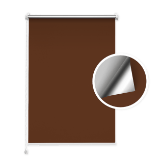 Brown Blackout Roller Blind (Silver Backing)