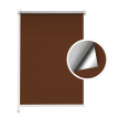 Brown Blackout Roller Blind (Silver Backing)