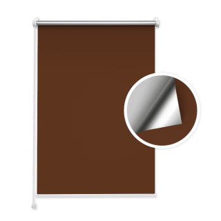 Brown Blackout Roller Blind (Silver Backing)