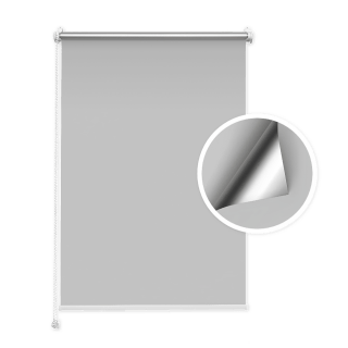 Gray Blackout Roller Blind (Silver Backing)