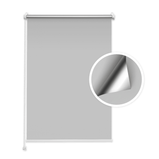 Gray Blackout Roller Blind (Silver Backing)