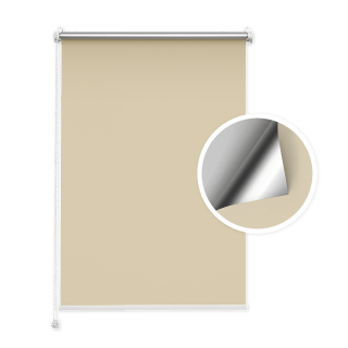 Ecru Blackout Roller Blind (Silver Backing)