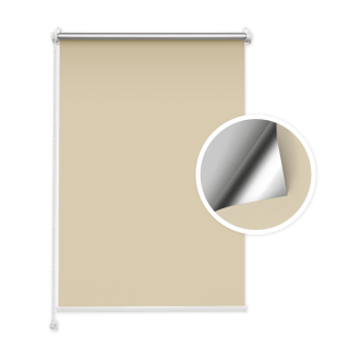 Ecru Blackout Roller Blind (Silver Backing)