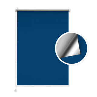 Blue Blackout Roller Blind (Silver Backing)