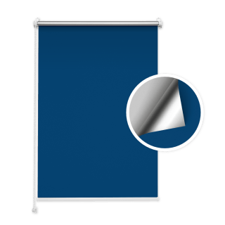 Blue Blackout Roller Blind (Silver Backing)