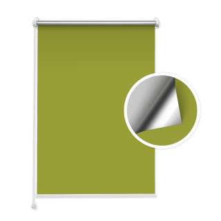 Green Blackout Roller Blind (Silver Backing)