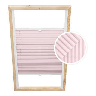 Pink Custom Skylight Pleated Blind