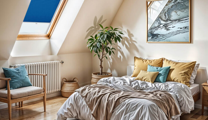 Plisa Dachowa Niebieska Velux