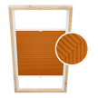 Orange Custom Skylight Pleated Blind
