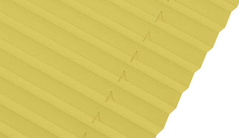 Yellow Custom Skylight Pleated Blind