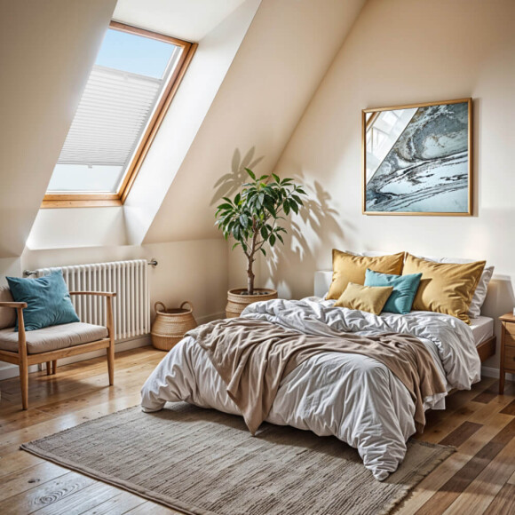 White Skylight Blind for Velux