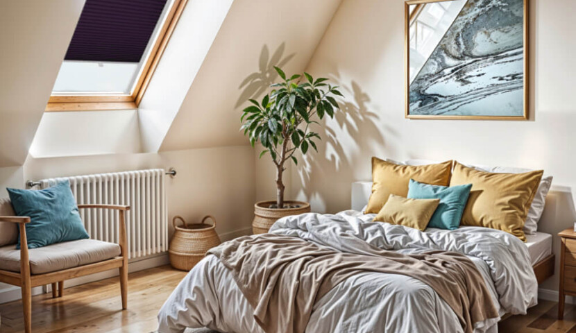 Plisa Dachowa Ciemnojagodowa Velux