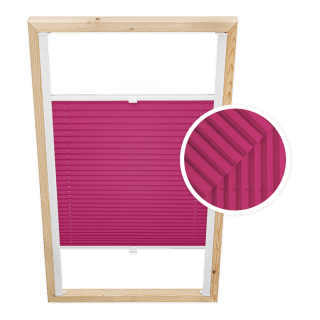 Raspberry Custom Skylight Pleated Blind