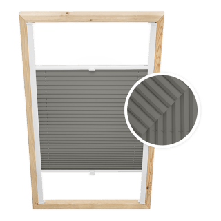 Dark Gray Custom Skylight Pleated Blind