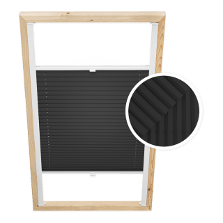 Black Custom Skylight Pleated Blind